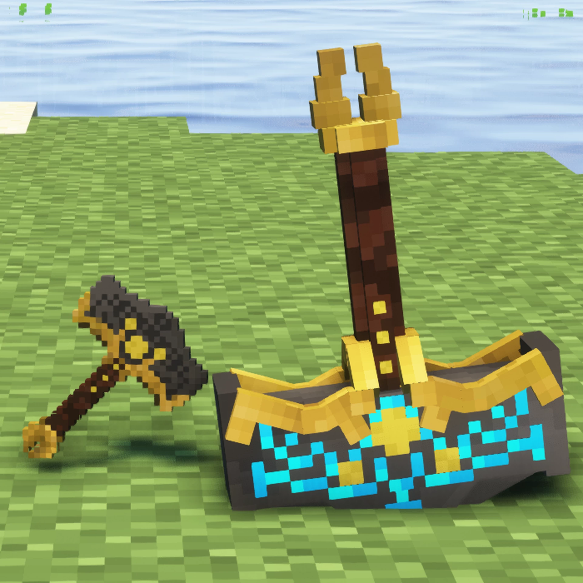 GoW Leviathan Axe & Mjolnir Pack (1.20, 1.19) - MCPE/Bedrock - Aadhu.com