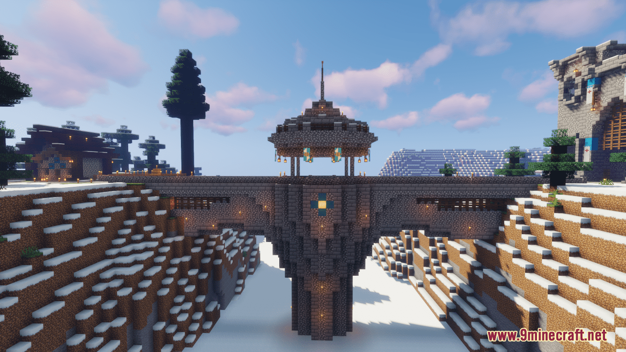 Mountain Castle Monastery Map (1.21.3, 1.20.1) - Snowy Build With ...