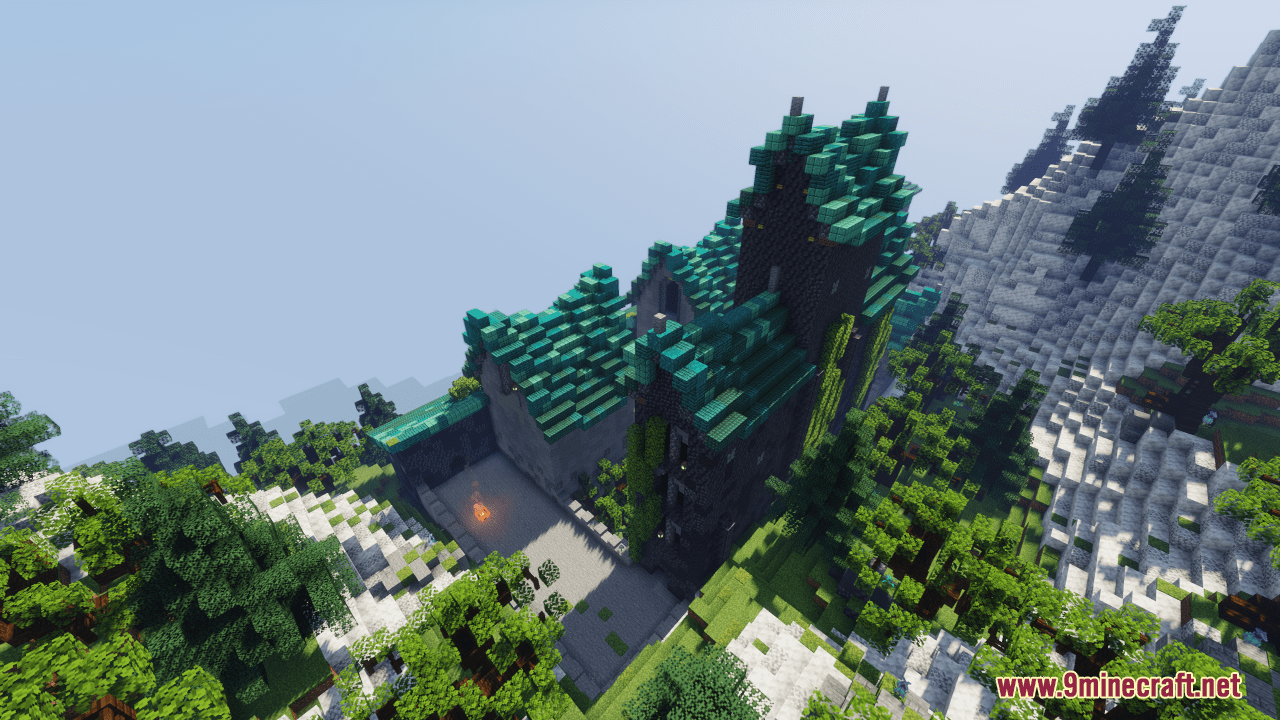 Castle On A Mountain Map (1.21.3, 1.20.1) - A Majestic Fortress - Aadhu.com