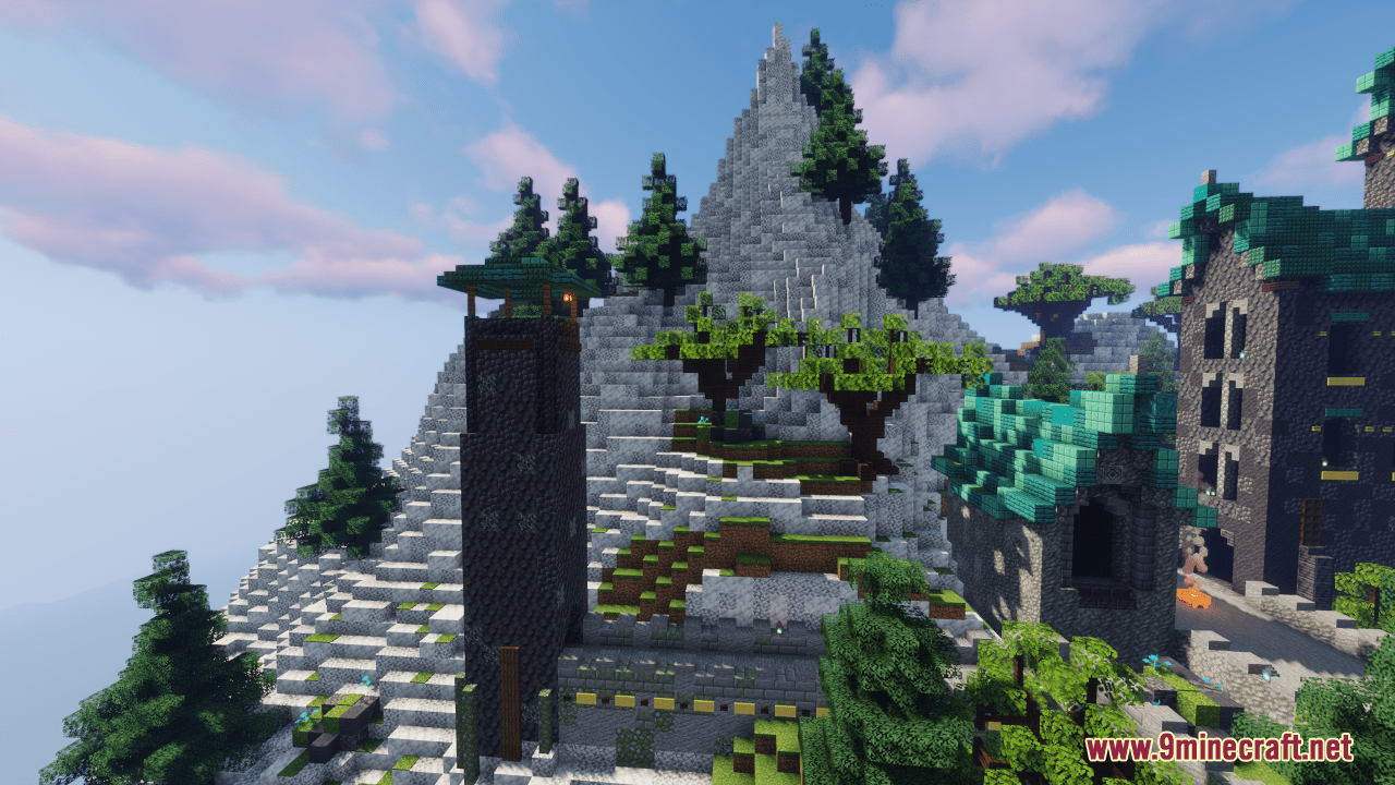 Castle On A Mountain Map (1.21.3, 1.20.1) - A Majestic Fortress - Aadhu.com