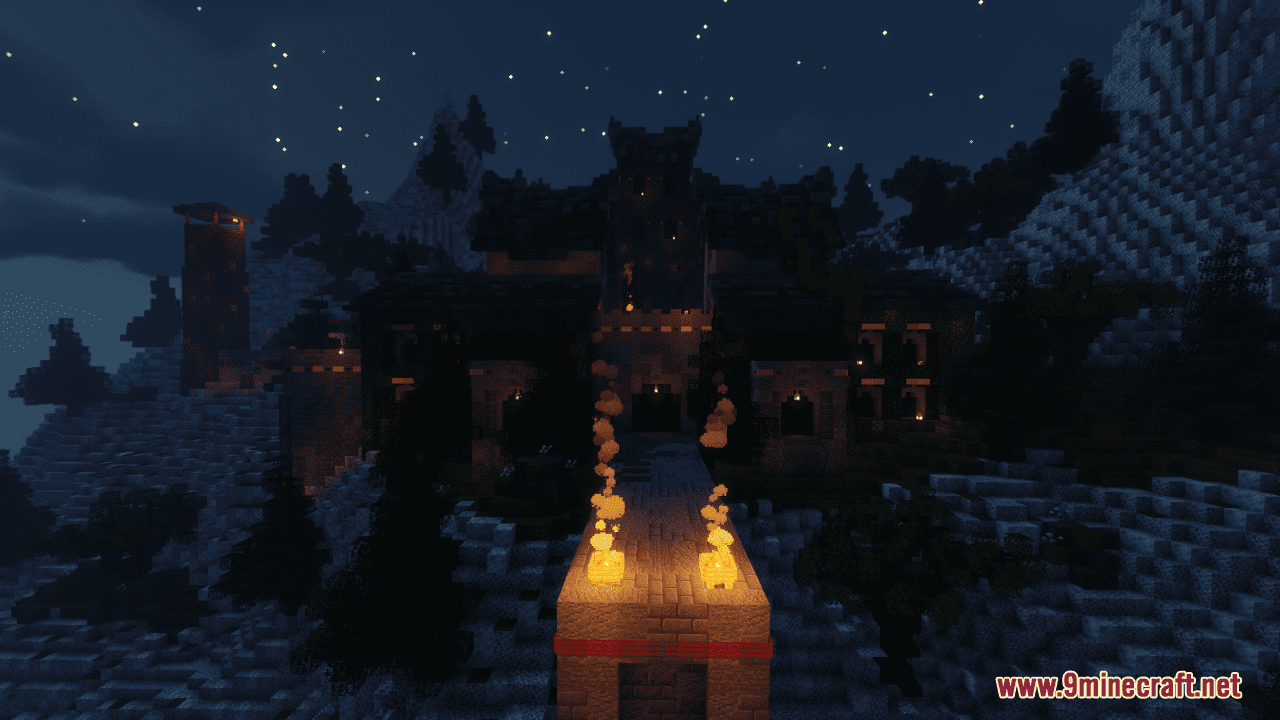 Castle On A Mountain Map (1.21.3, 1.20.1) - A Majestic Fortress - Aadhu.com