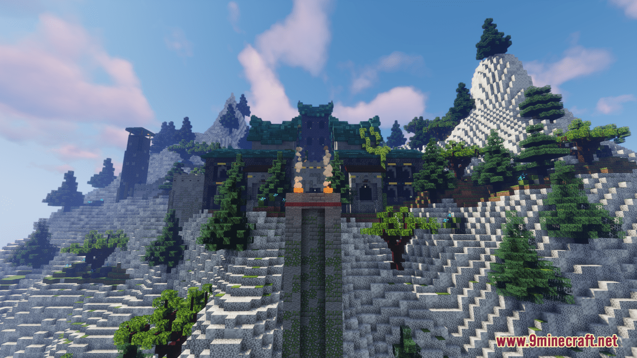Castle On A Mountain Map (1.21.3, 1.20.1) - A Majestic Fortress - Aadhu.com