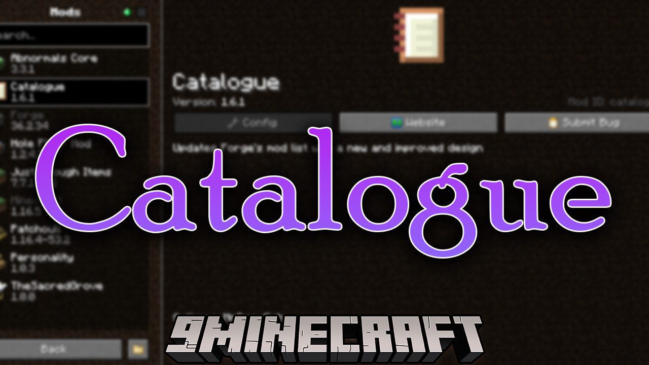 Catalogue Mod (1.21.3, 1.20.1) - Creates A More Rich Experience For ...