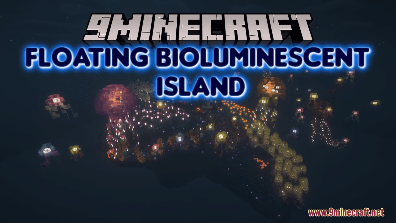 Floating bioluminescent island map (1. 21. 3, 1. 20. 1) – lost in the night light