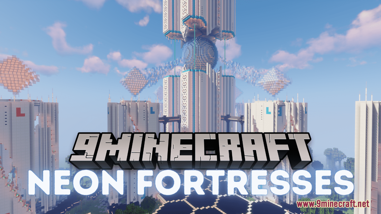 Neon Fortresses Map (1.21.3, 1.20.1) - Vibrant Mega Build - Aadhu.com