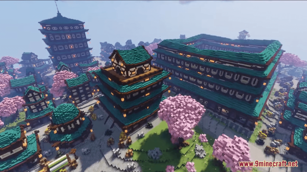 Japanese City Map (1.21.4, 1.20.1) - City On Custom Island 55 1733292738 317 japanese city map 1214 1201 city on custom island
