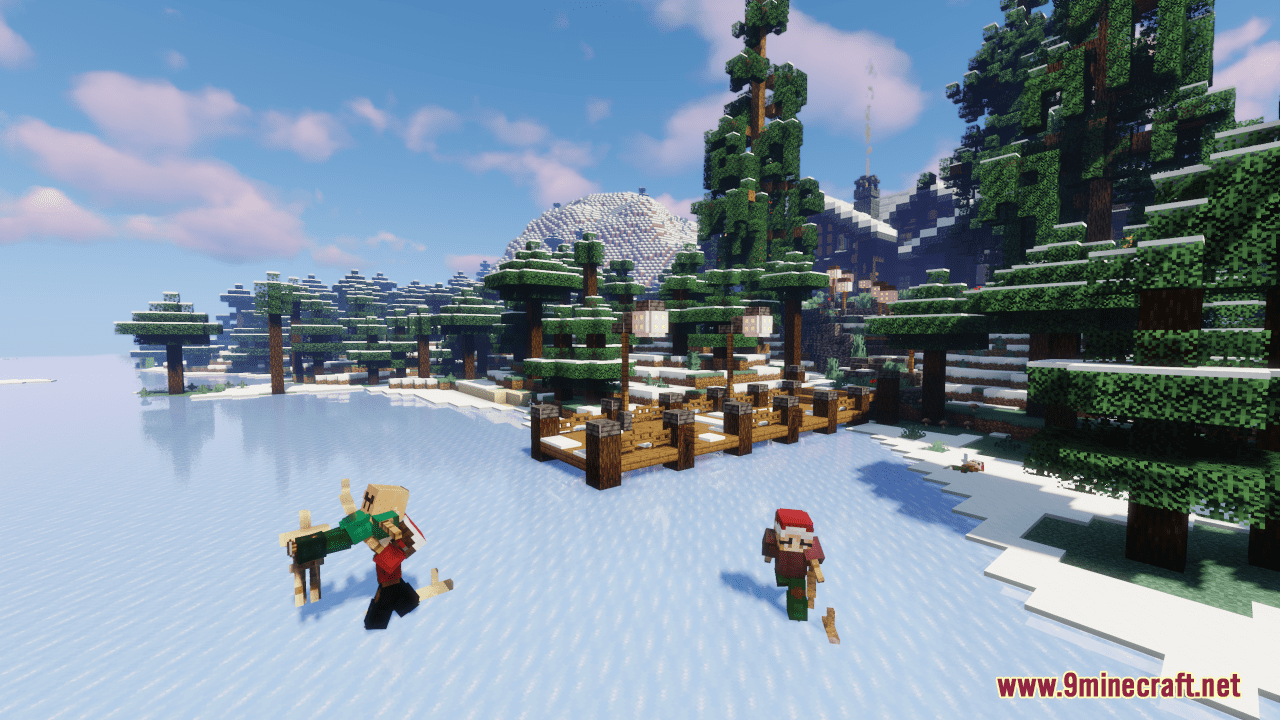 Christmas Modern Lodge Map (1.21.4, 1.20.1) - Festive Anniversary ...