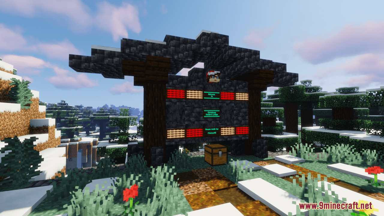 Christmas Modern Lodge Map (1.21.4, 1.20.1) - Festive Anniversary ...