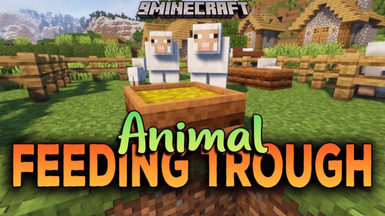 Animal feeding trough mod (1. 21. 4, 1. 20. 1) – a new item that helps you in feeding