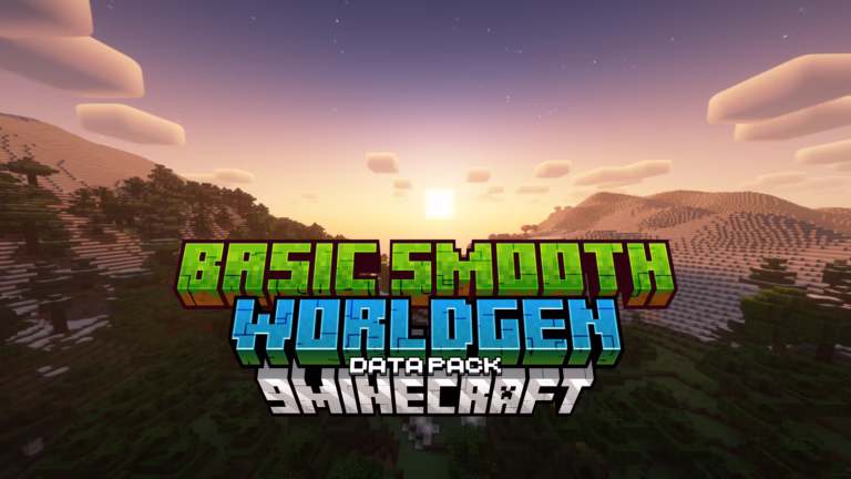 Basic smooth worldgen data pack (1. 21. 4, 1. 21) – simplified and seamless terrain generation