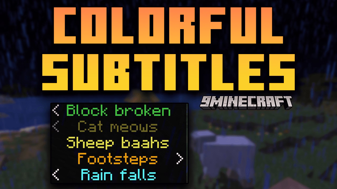 Colorful subtitles mod (1. 21. 4, 1. 20. 1) – changes the color of subtitles