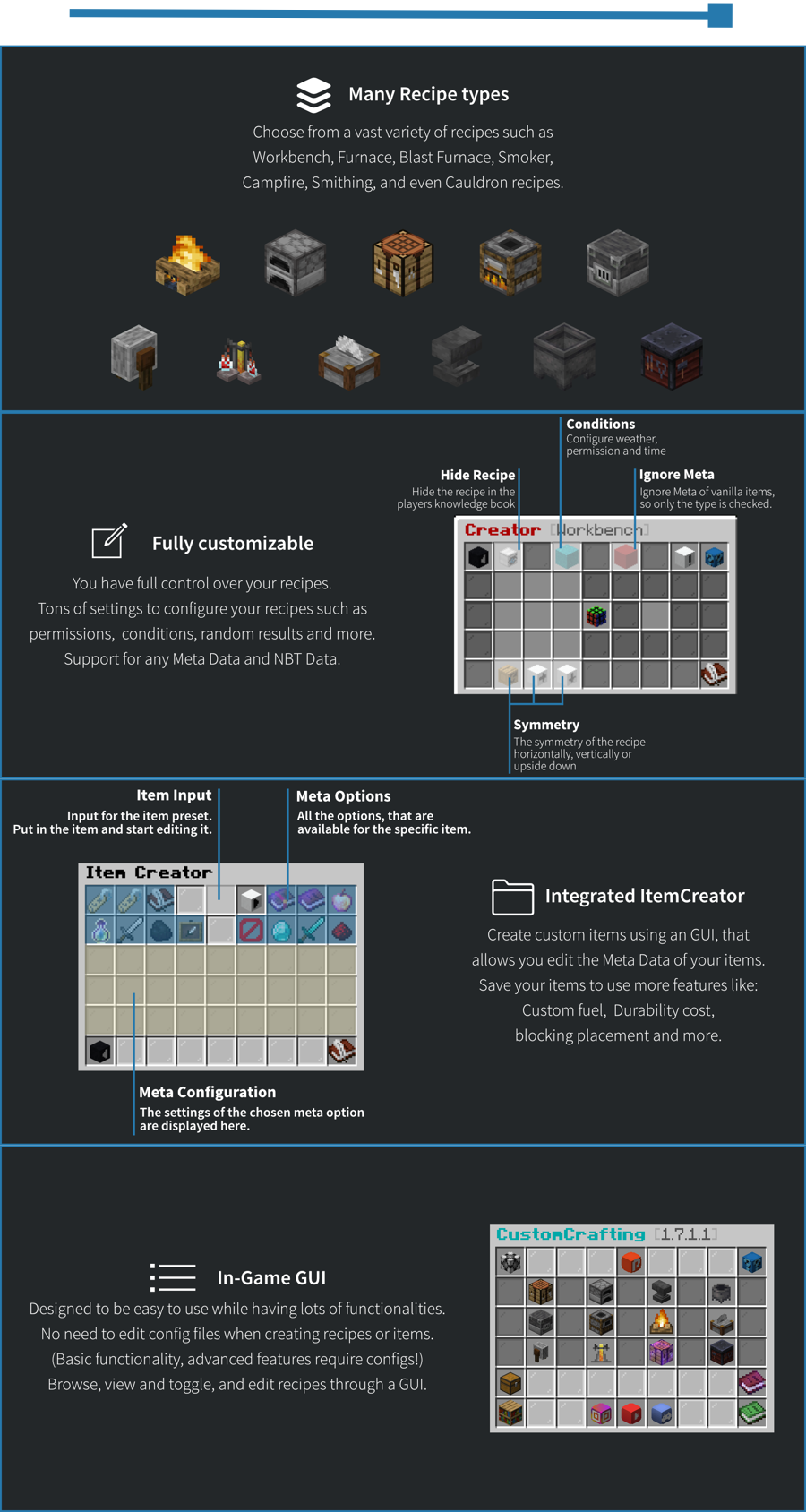 Customcrafting plugin 1201 1194 – bukkit spigot paper