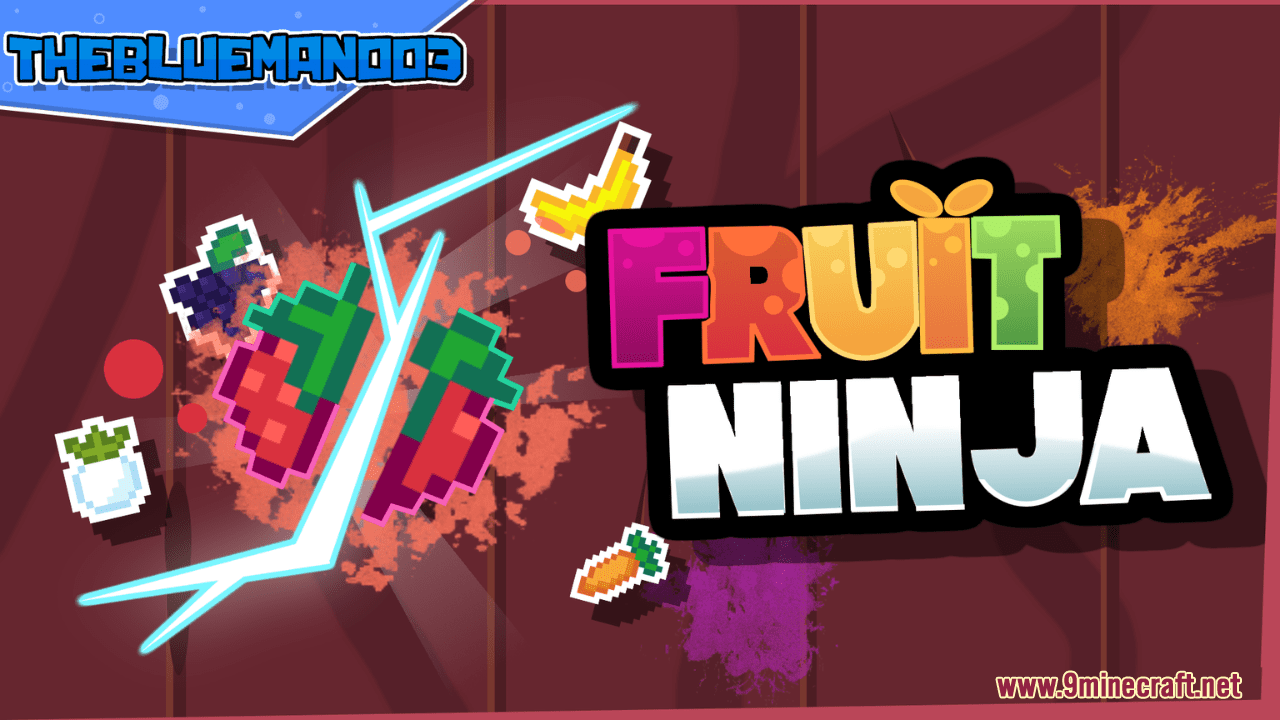 Fruit Ninja Map (1.21.4, 1.20.1) - Slice And Dice 45 Fruit ninja map 1214 1201 slice and dice