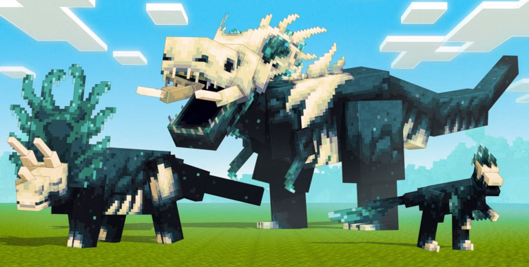 Mcpe/bedrock sculk dinosaurs add-on