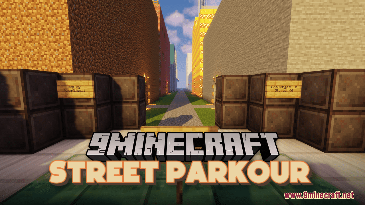 Street Parkour Map (1.21.4, 1.20.1) - High-Flying Urban Challenge 45 Street parkour map 1214 1201 high flying urban challenge