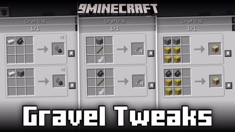 Gravel tweaks mod (1. 21. 4, 1. 20. 1) – quality of life gravel features