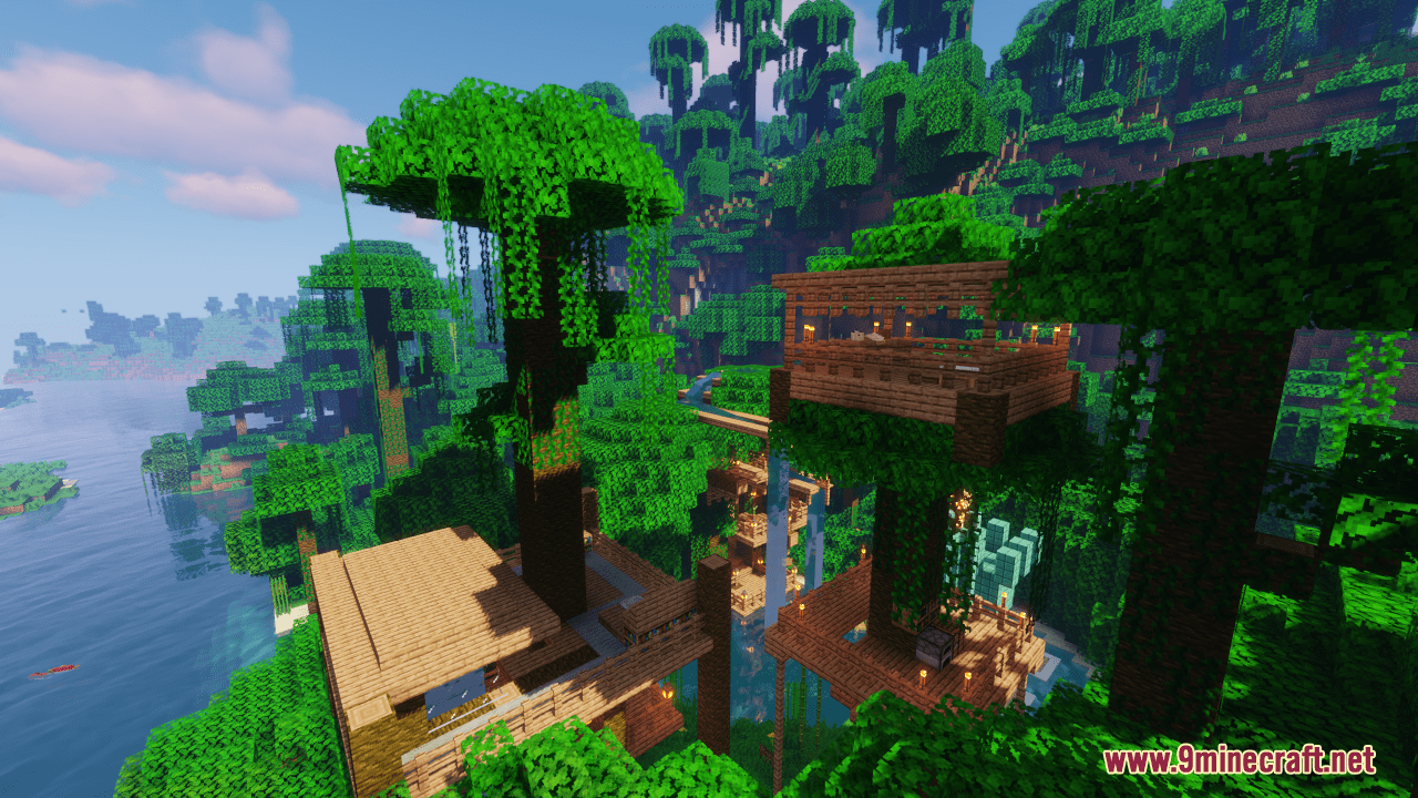 Treehouse Map Extravagant Jungle Treehouse Map (1.21.4, 1.20.1) - Explore The Lush ...
