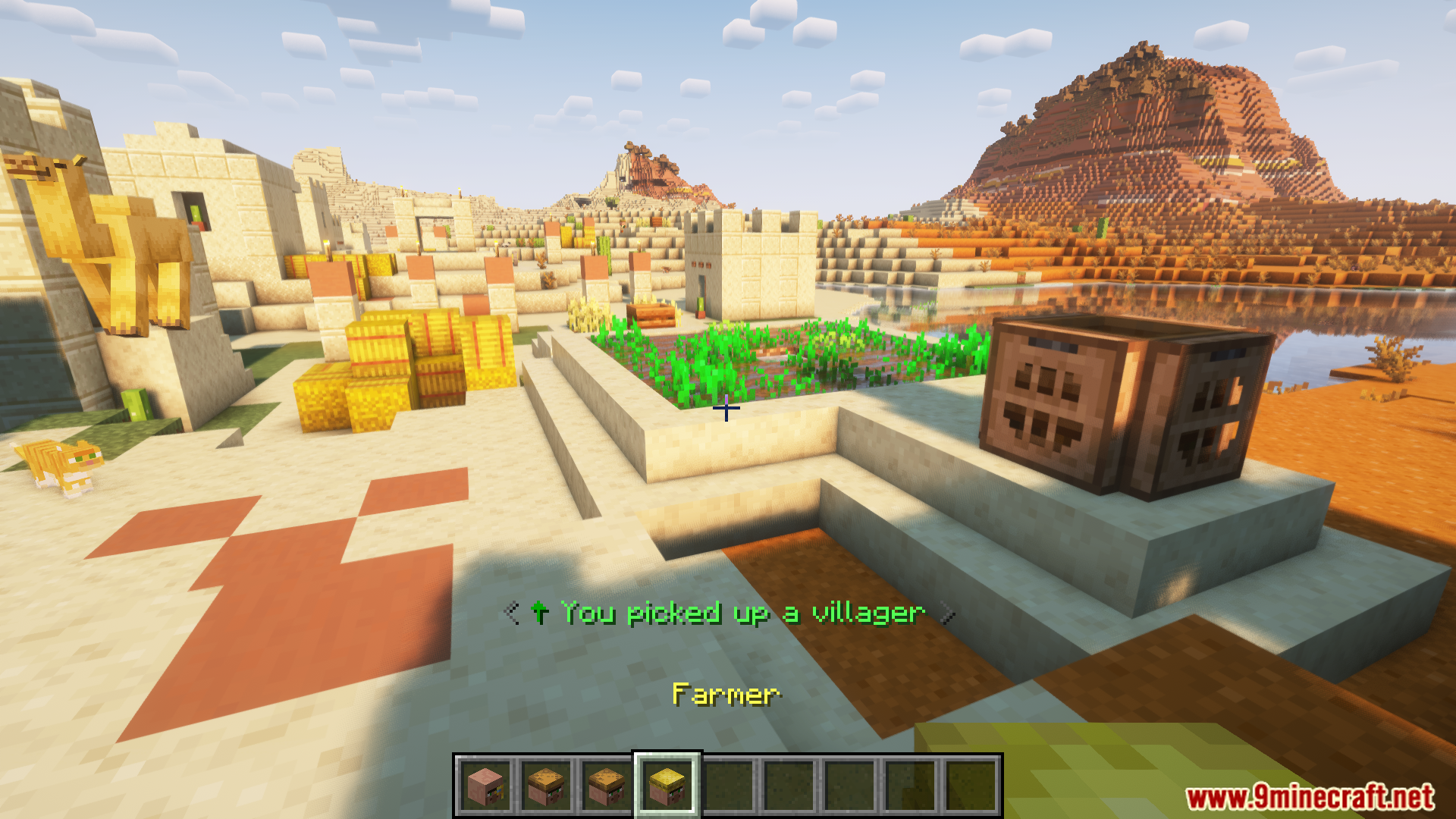 Click2pick Minecraft Mod ClickVillagers Mod (1.21.4, 1.20.1) - Shift + Right-click To Pick Up ...