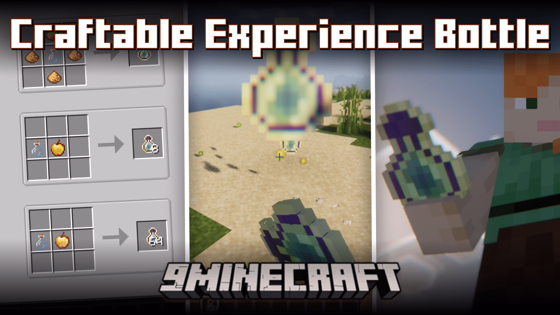 Craftable experience bottle mod (1. 21. 4, 1. 20. 1) – craft & store experience points
