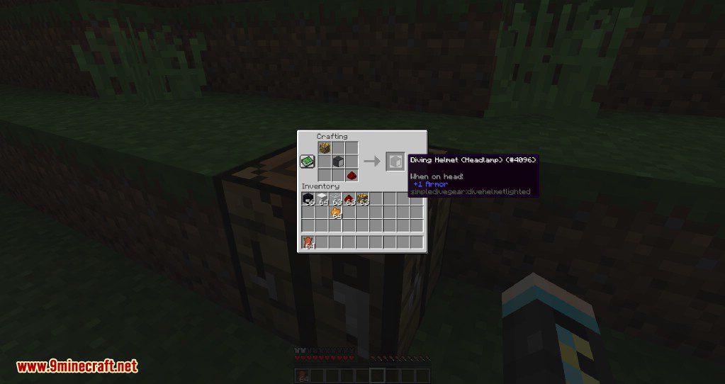 Simple Diving Gear Mod (1.21.3, 1.20.1) - Breathing Under Water Easily 66 Simple diving gear mod crafting recipes 2
