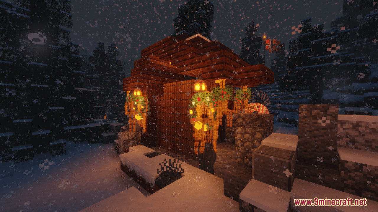 Christmas Forest Lodge Map (1.21.5, 1.20.1) - Cozy Place To Stay For The Holiday 66 1743356630 412 christmas forest lodge map 1215 1201 cozy place to