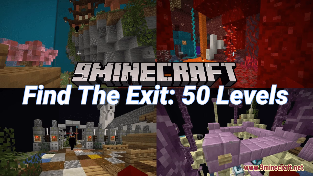 Find The Exit: 50 Levels Map (1.21.5, 1.20.1) – Can Your Exit Them All? Find the exit: 50 levels map (1. 21. 5, 1. 20. 1) – can your exit them all?