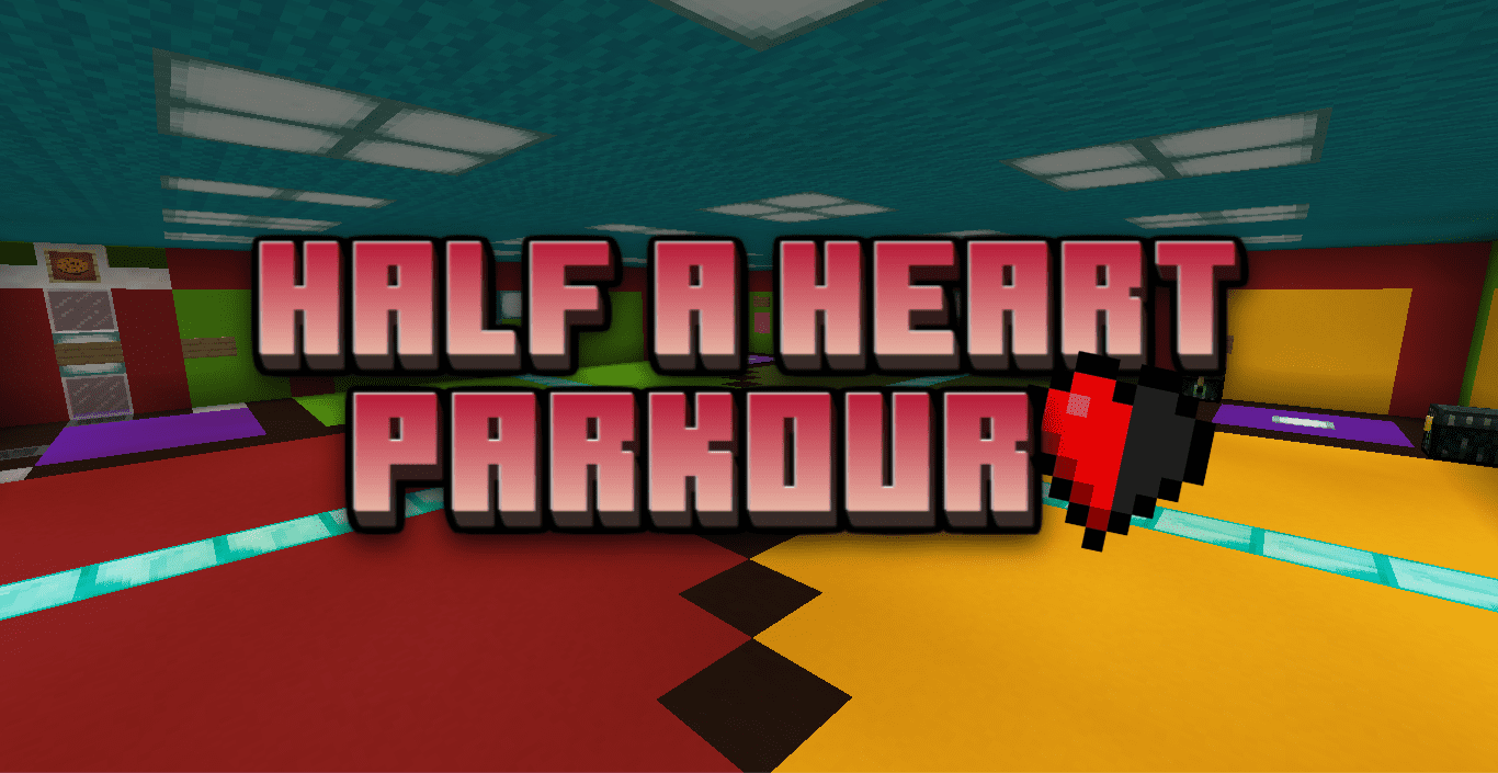 Half A Heart Parkour Map (1.21.4, 1.20.1) - No Heart To Waste! 45 Half a heart parkour map 1214 1201 no heart