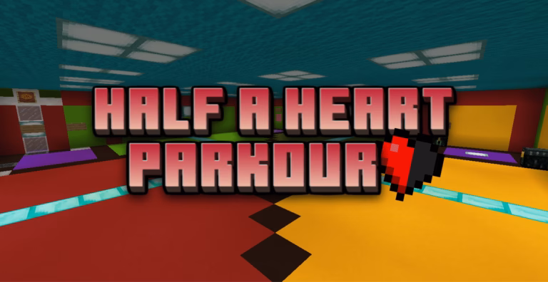 Half a heart parkour map (1. 21. 4, 1. 20. 1) – no heart to waste!