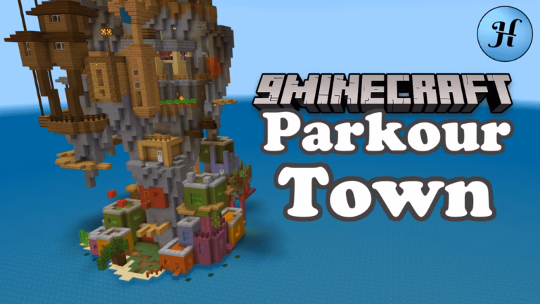 Parkour town map (1. 21. 5, 1. 20. 1) – how fast can you climb?