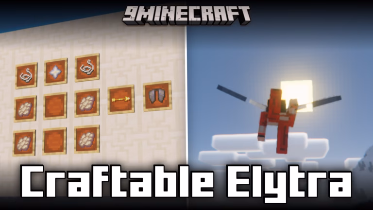 Craemon craftable elytra mod (1. 21. 4, 1. 21. 1) – crafting recipe for elytras