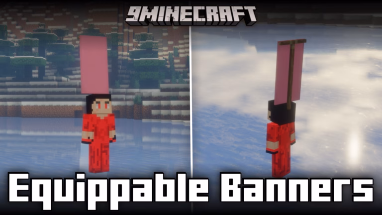 Equippable banners mod (1. 21. 3, 1. 20. 6) – players can wear banners