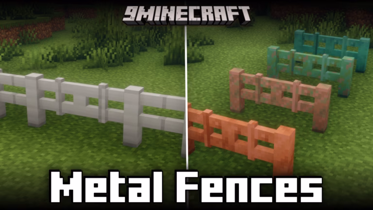Metal fences mod (1. 21. 4, 1. 20. 1) – copper and iron fences & fence gates