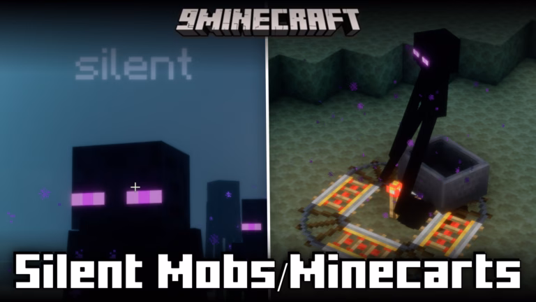 Silent mobs/minecarts mod (1. 21. 3, 1. 20. 1) – name mobs to make them silent