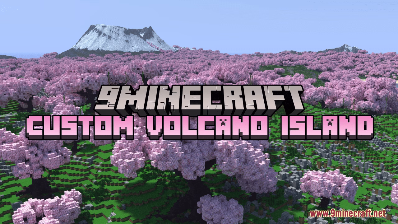 Custom volcano island map (1. 21. 4, 1. 20. 1) – cherry blossom terrain