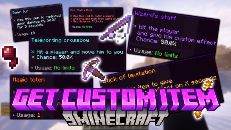Getcustomitem plugin (1. 21. 4, 1. 20. 1) – custom item and item with effect