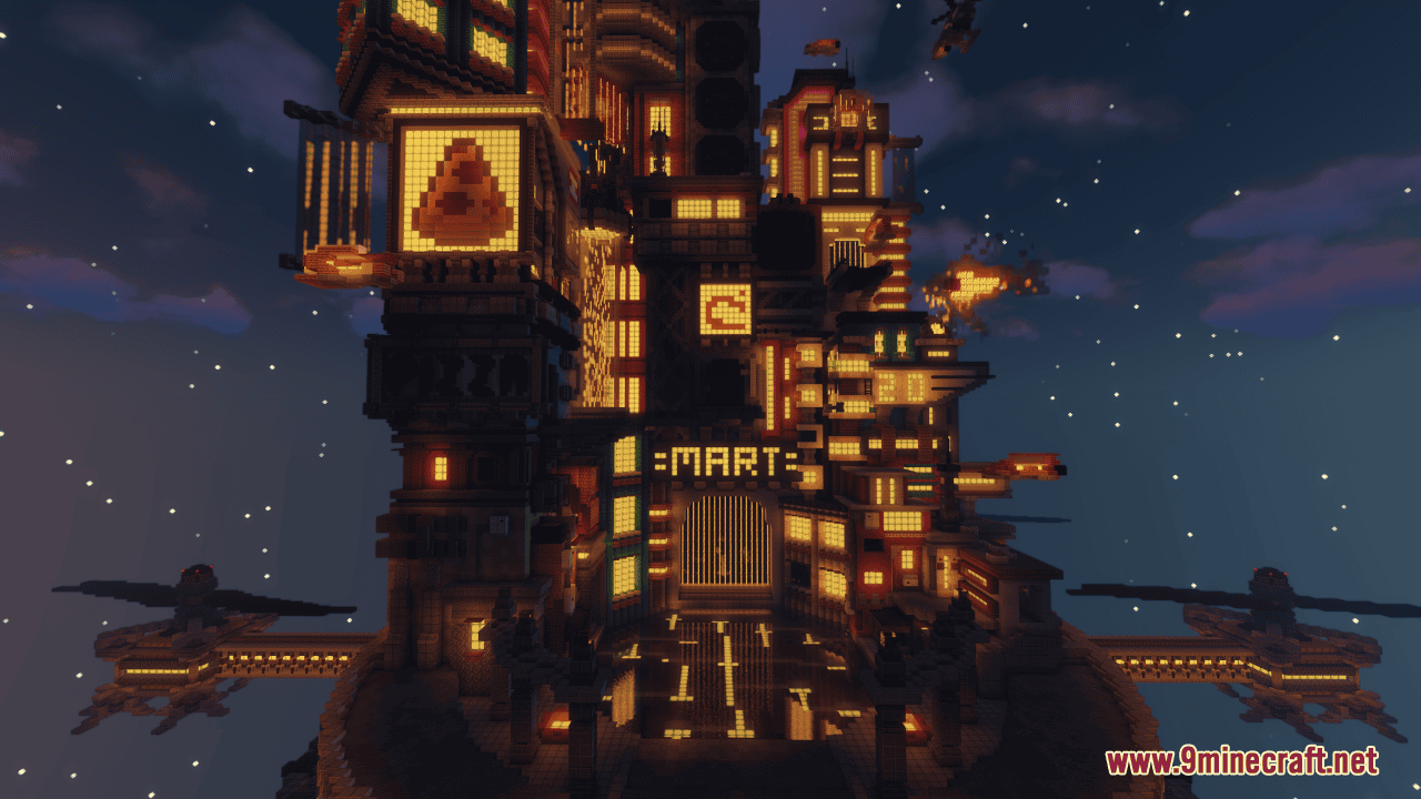Cyberpunk Map (1.21.5, 1.20.1) - Cyberpunk Inspired Lobby 61 1743887174 606 cyberpunk map 1215 1201 cyberpunk inspired lobby