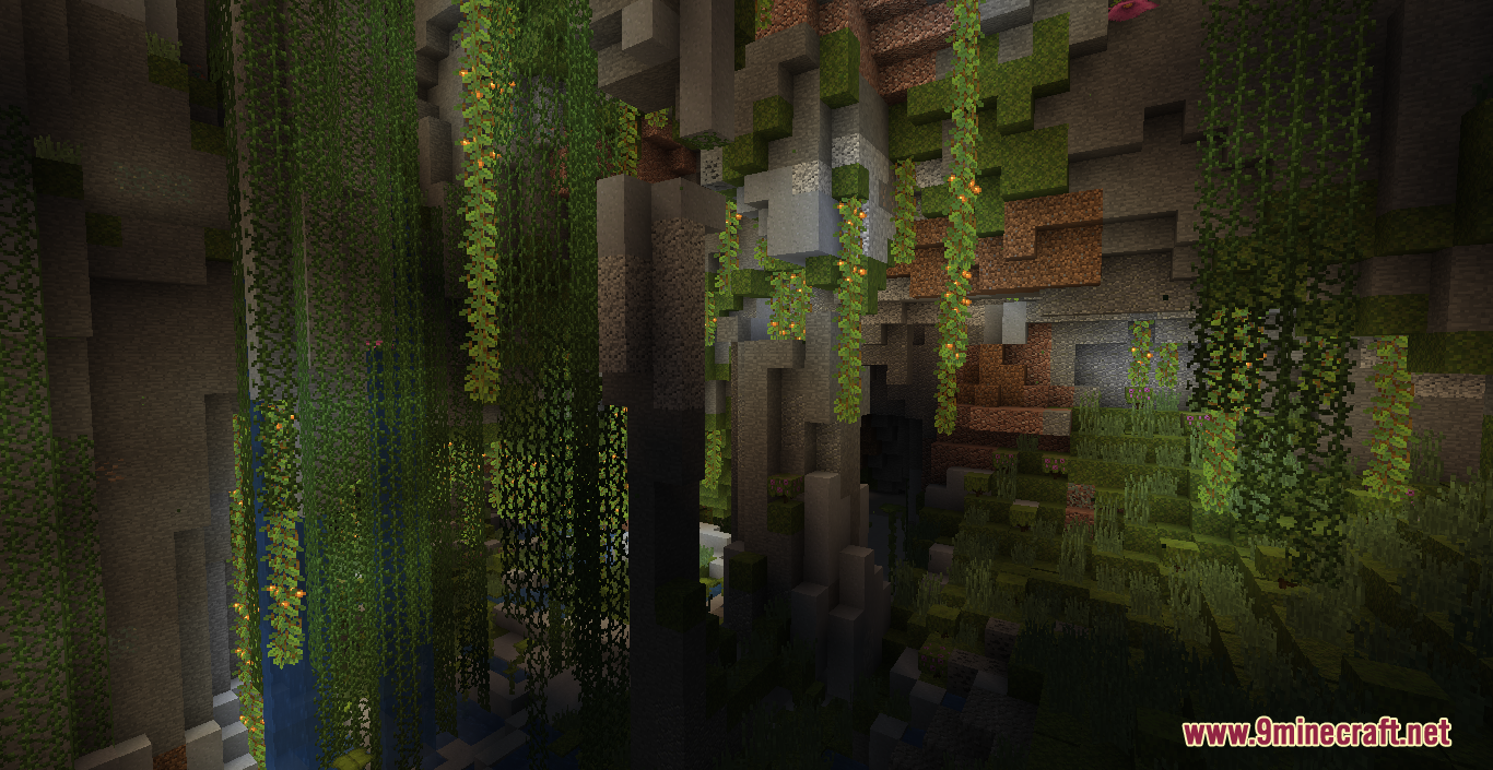 Lush Cave House Map (1.21.5, 1.20.1) - Lush Cave Inspired Survival ...
