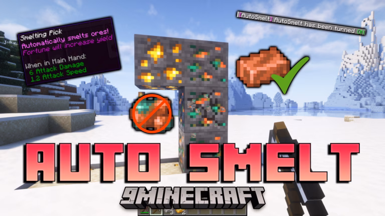 Auto smelt plugin (1. 20. 6, 1. 20. 1) – auto smelt your ores