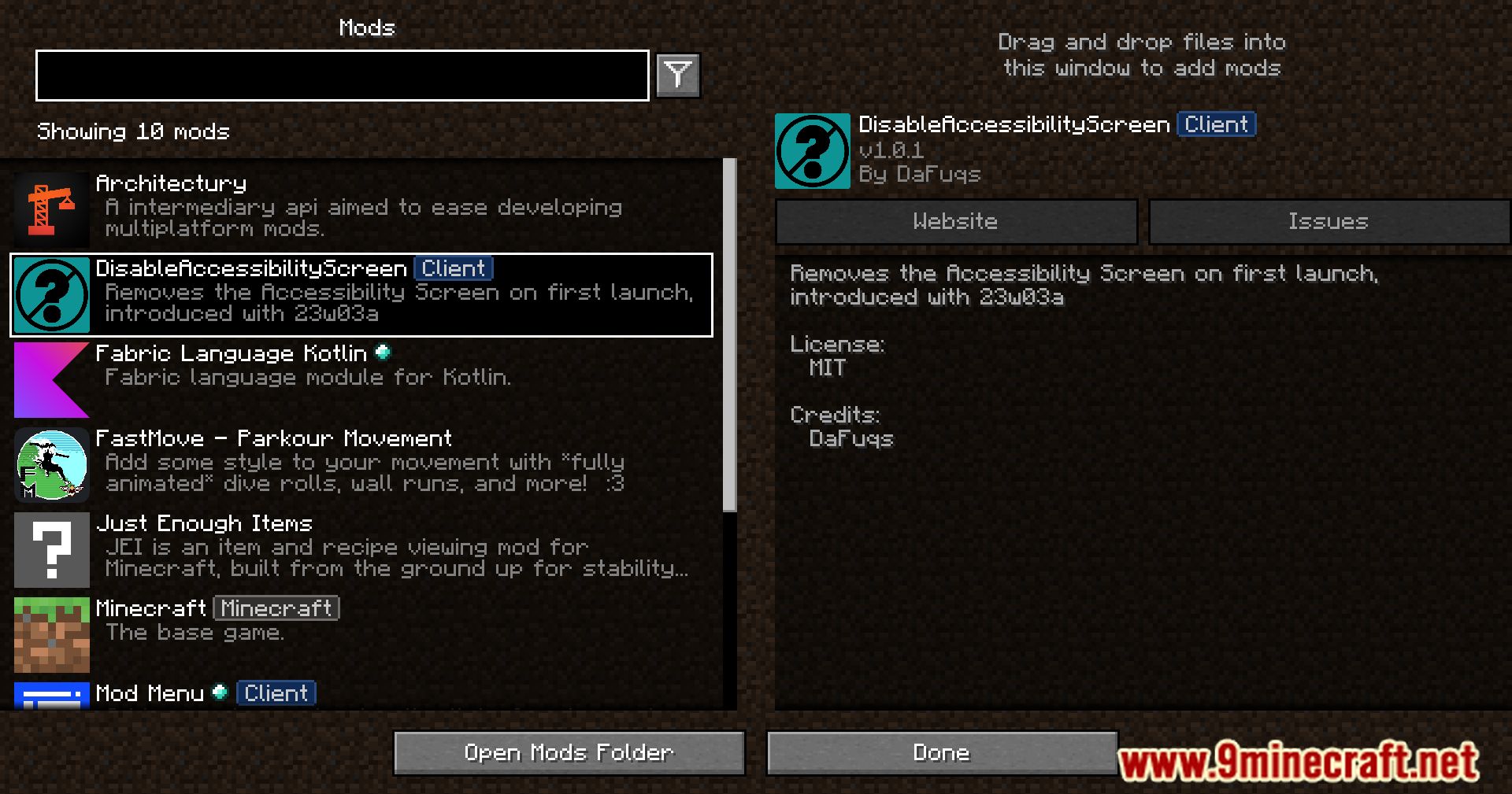 Disable Accessibility Screen Mod (1.21.4, 1.20.1) - Quick And Efficient ...