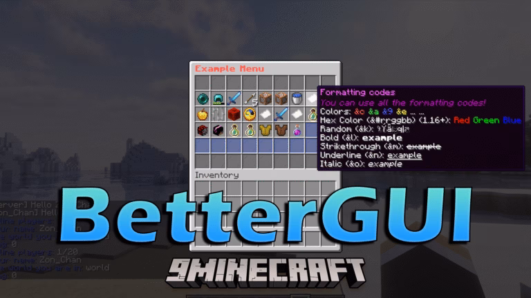 Bettergui plugin (1. 21. 5, 1. 20. 1) – a simple menu designing tool