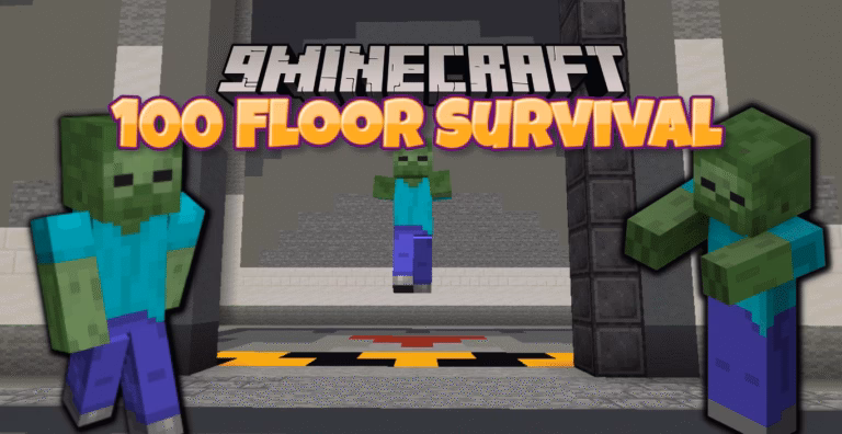 100 floor survival map (1. 21. 5, 1. 20. 1) – 100 levels of epic mob battles