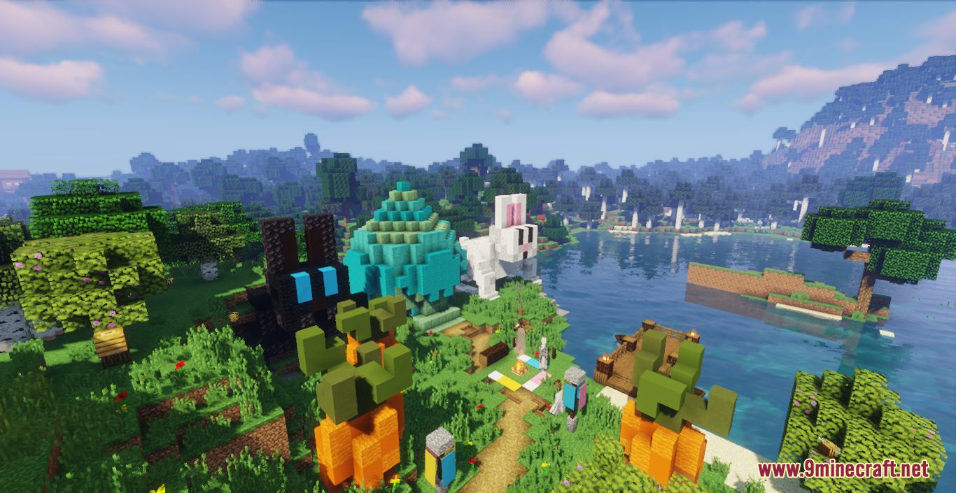 Easter Bunny World Map (1.20.4, 1.19.4) - Easter Themed Spawn Island ...