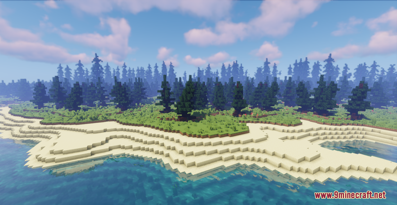 Forest Isle Map (1.19, 1.18.2) - Natural Survival Island And Volcanoes ...