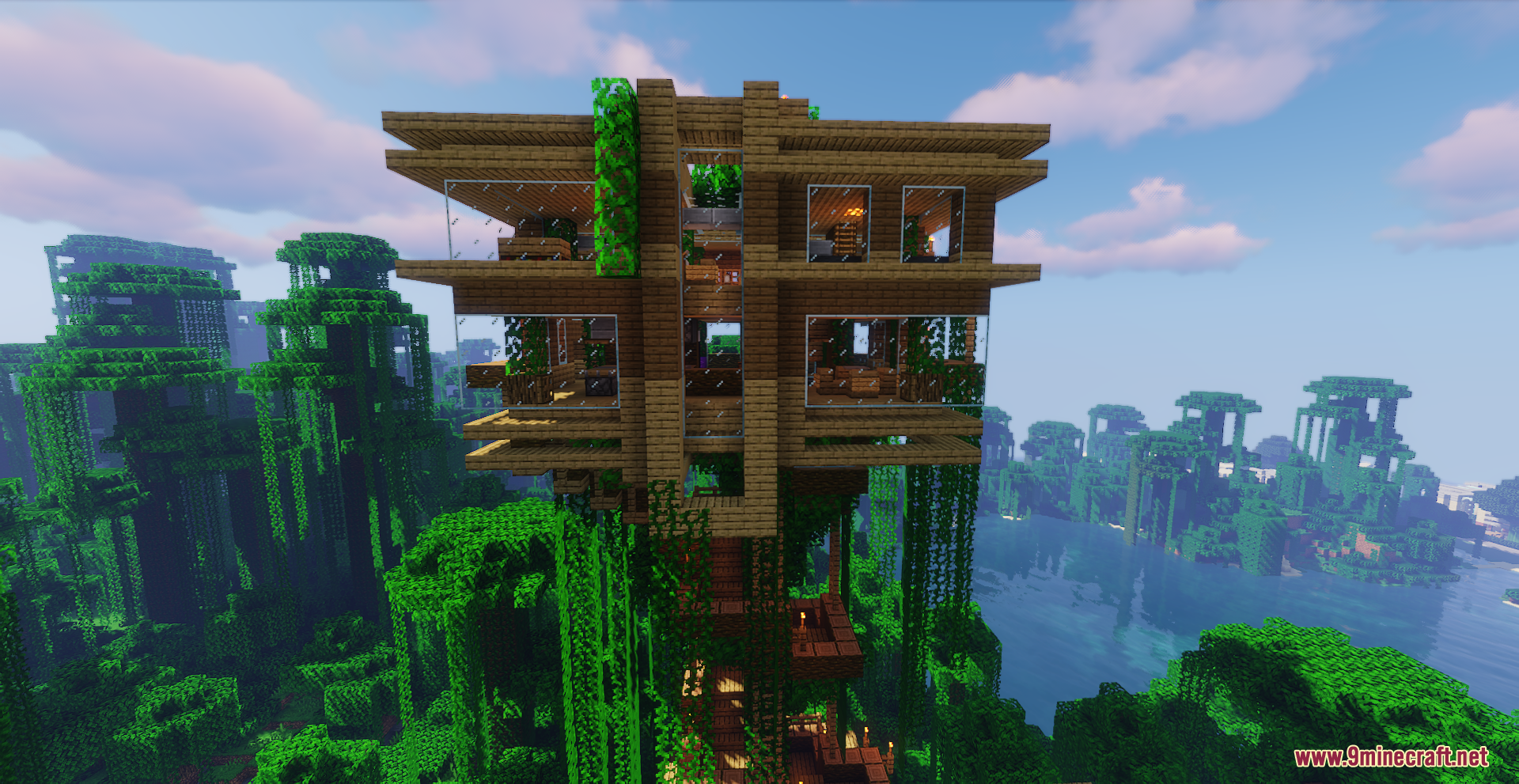 Jungle Treehouse Map (1.21.5, 1.20.1) - Cozy Getaway In The Jungle ...