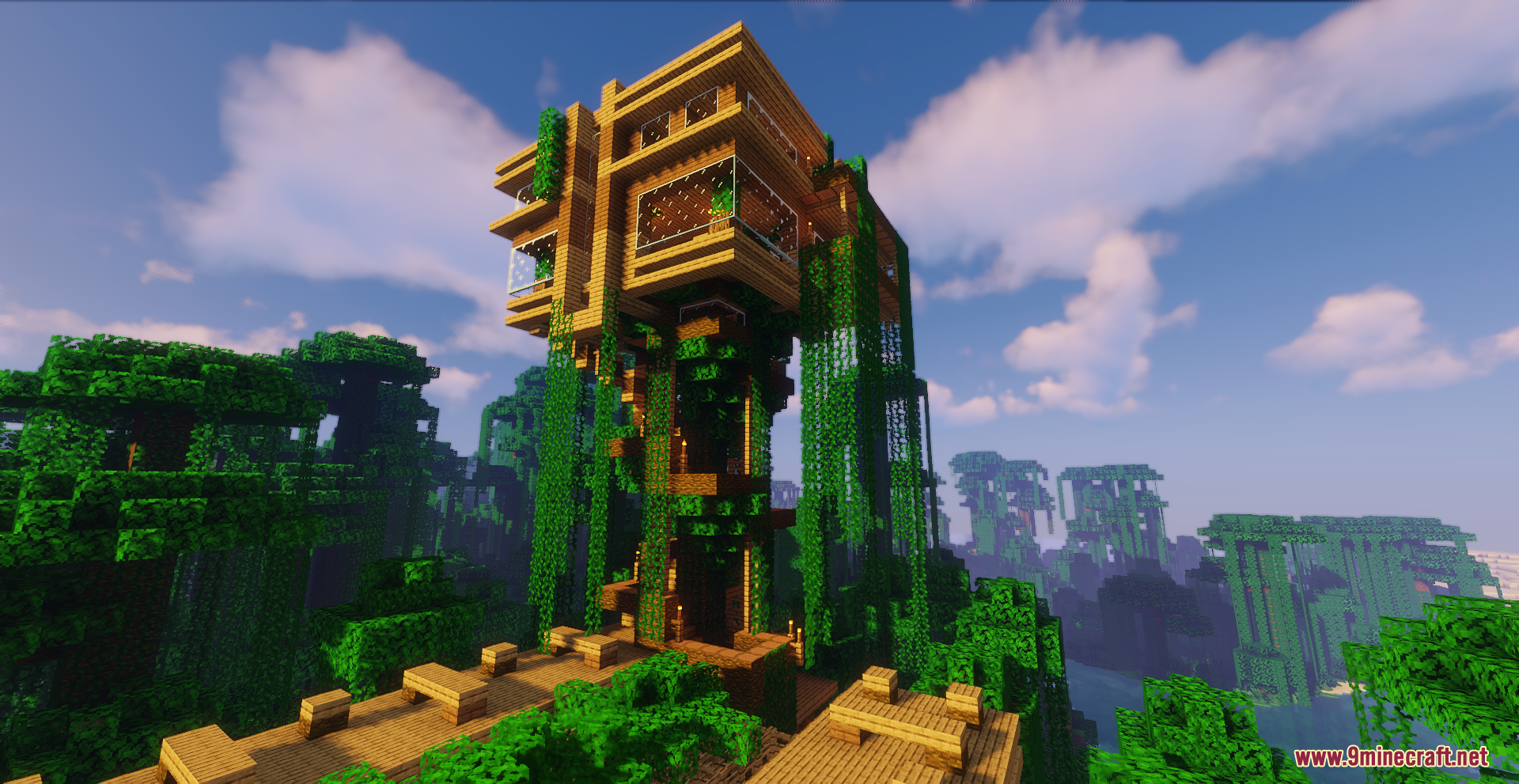 Jungle Treehouse Map (1.21.5, 1.20.1) - Cozy Getaway In The Jungle ...