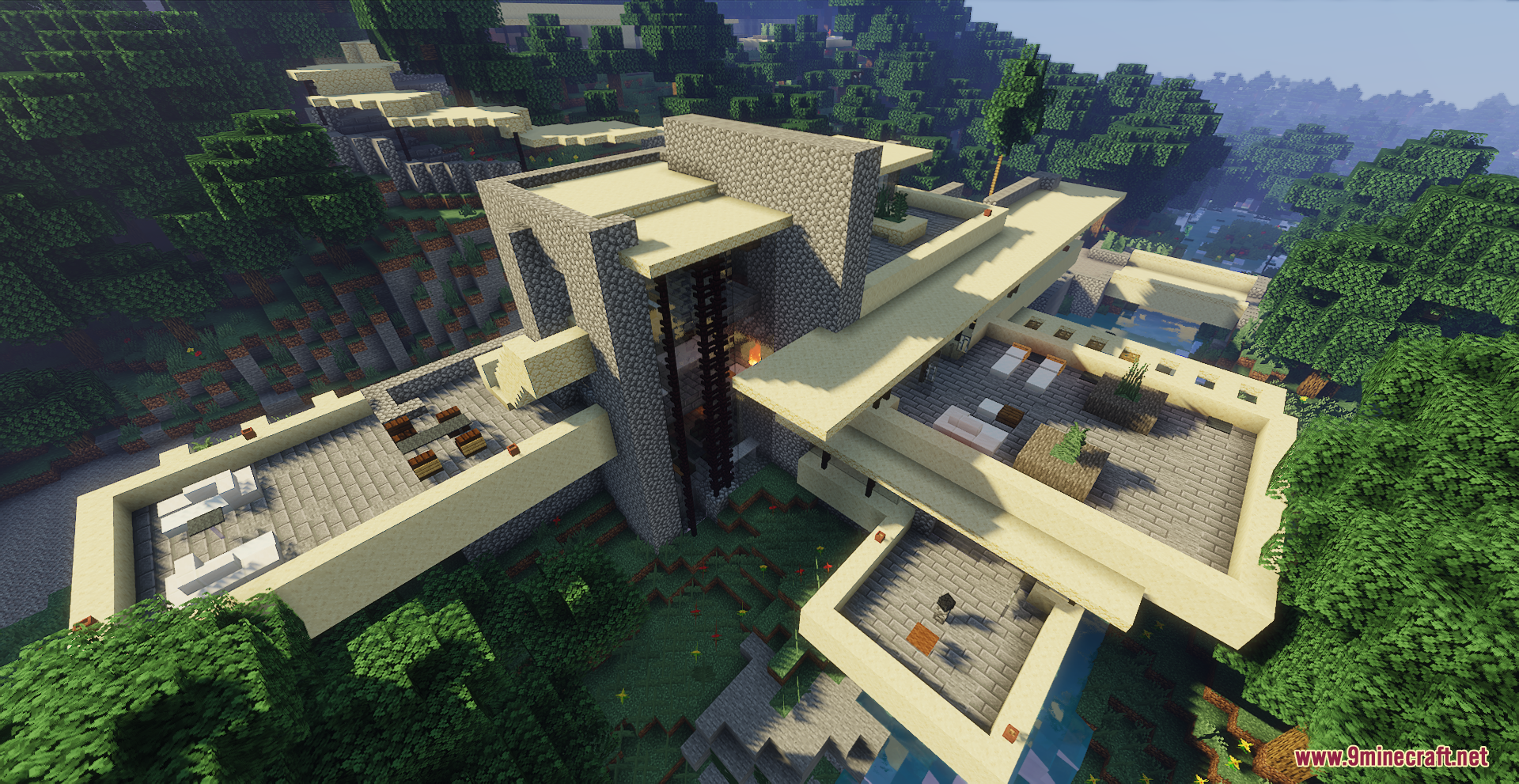 Project Fallingwater Map (1.21.5, 1.20.1) - 1:1 Scale Recreation ...
