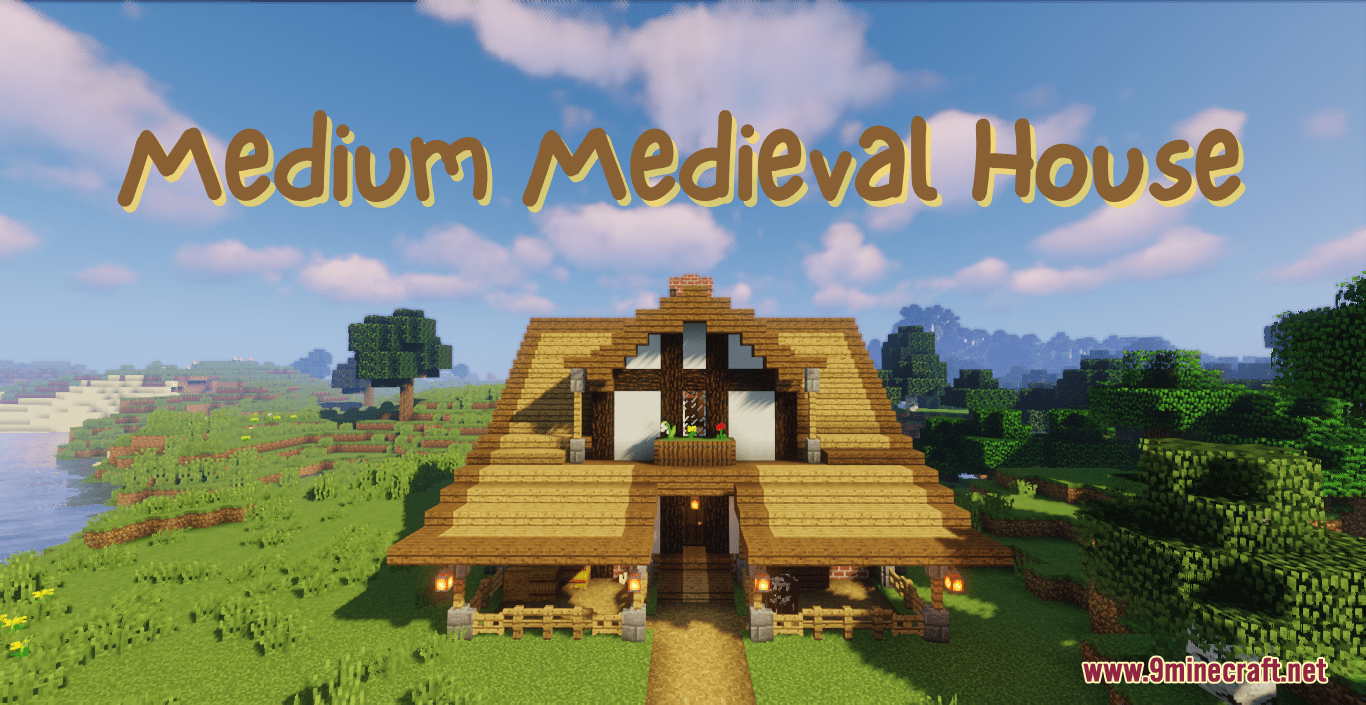 Medium Medieval House Map (1.21.5, 1.20.1) - Typical Medieval House 46 Medium medieval house map 1215 1201 typical medieval house