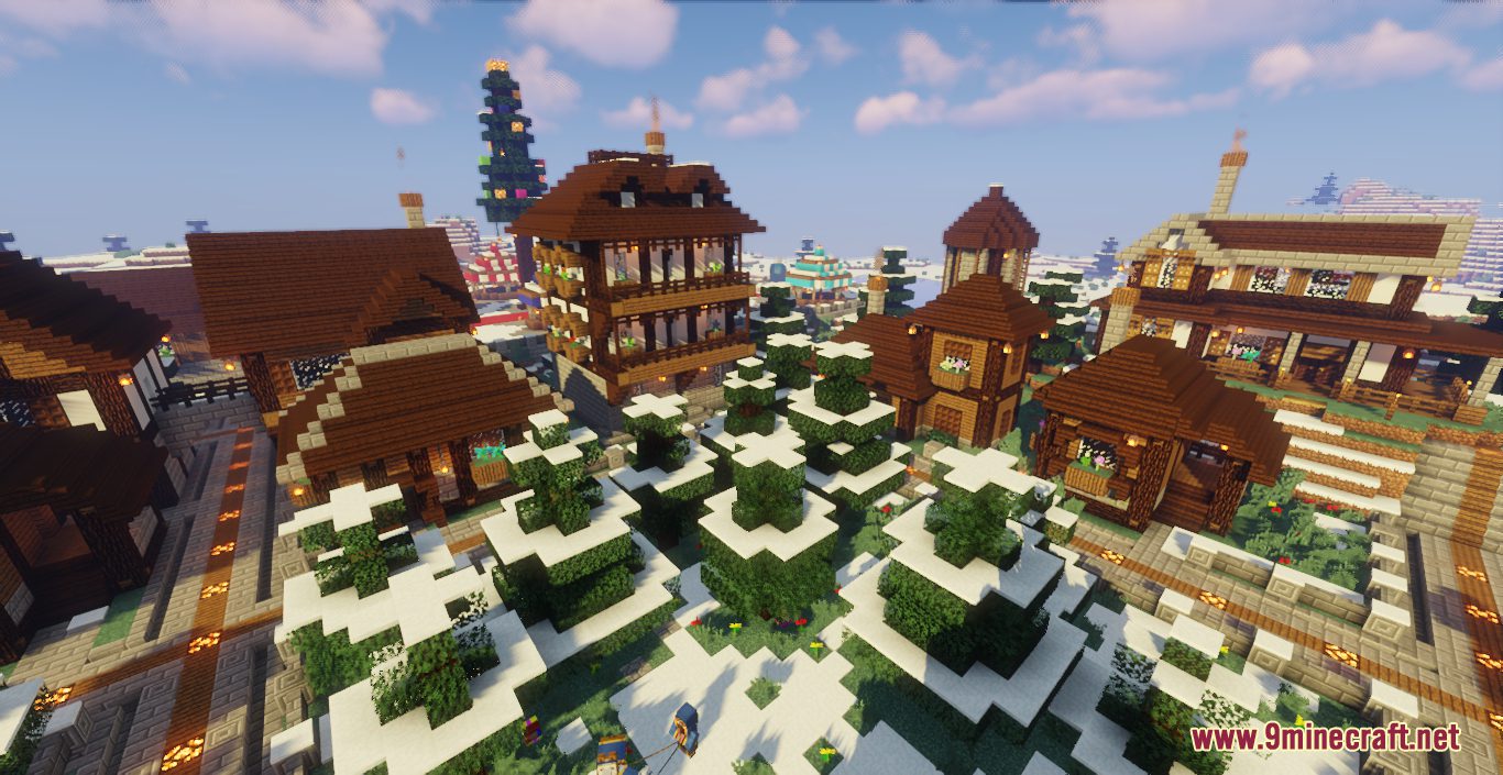 Winter Town Map 1.17.1 For Minecraft - Aadhu.com