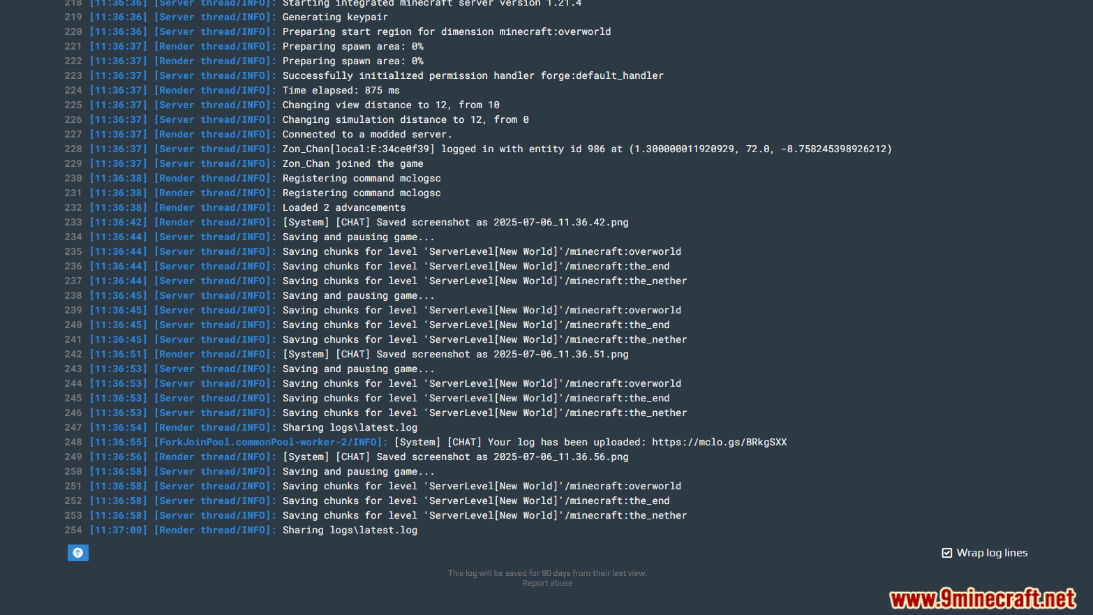 Mclogs Plugin (1.21.7, 1.20.1) - One Command To Share It All 46 1752435478 205 mclogs plugin 1217 1201 one command to share it