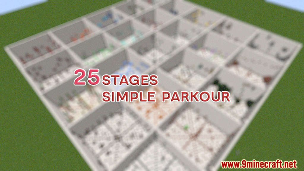 25 Stages Of Simple Parkour Map (1.21.8, 1.20.1) For Minecraft - Aadhu.com